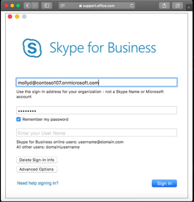 skype enterprise for mac meetings